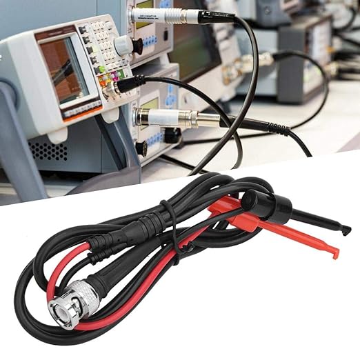 Oscilloscope Test Probe (P1007) BNC Male Plug Q9 to Dual Test Hook Clip