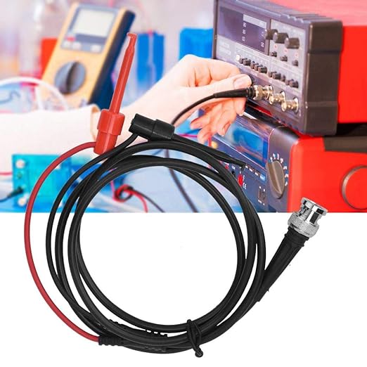 Oscilloscope Test Probe (P1007) BNC Male Plug Q9 to Dual Test Hook Clip