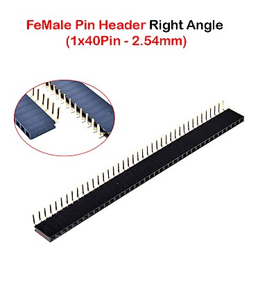 Single FeMale Pin Header Right Angle (1x40Pin - 2.54mm)