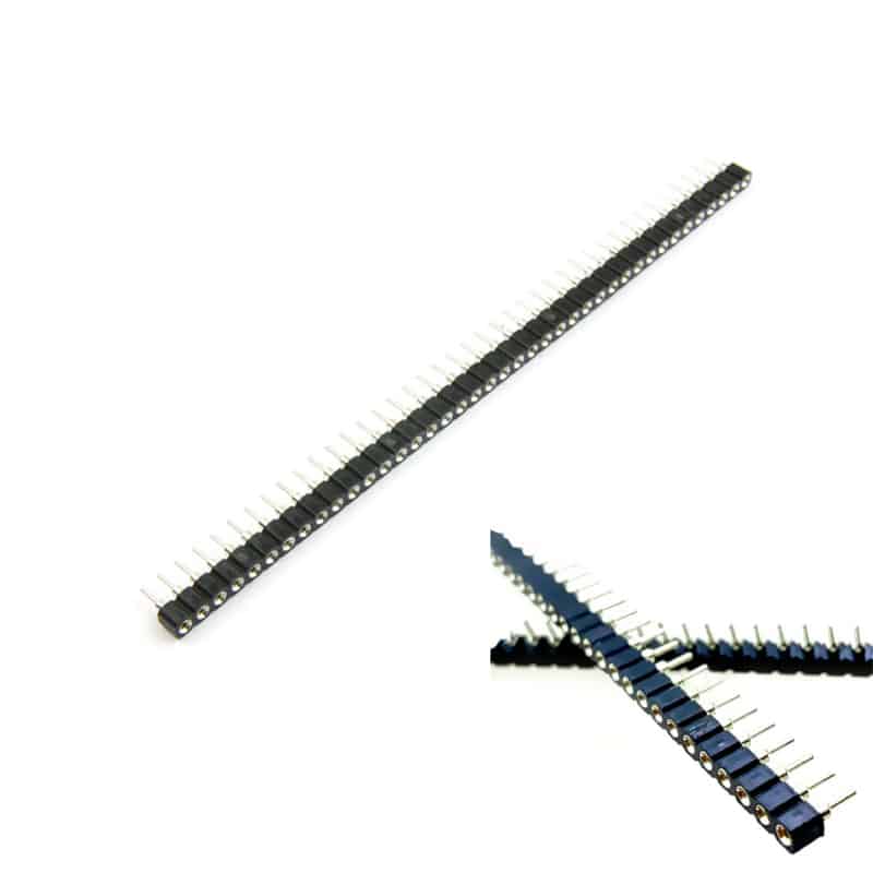 Round FeMale Pin Header Straight 1x40Pin (2.54mm) PH9 (Gold Plated)