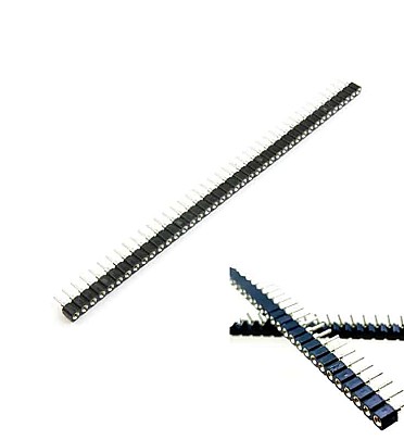 Round FeMale Pin Header Straight 1x40Pin (2.54mm) PH9 (Gold Plated)