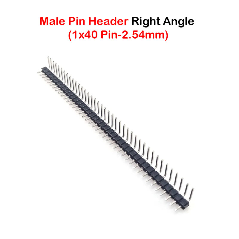 Single Male Pin Header Right Angle (1x40 Pin-2.54mm)
