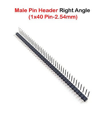 Single Male Pin Header Right Angle (1x40 Pin-2.54mm)