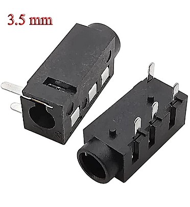 Audio Female Stereo Socket PJ-320 (4Pin - 3.5mm) - DIP