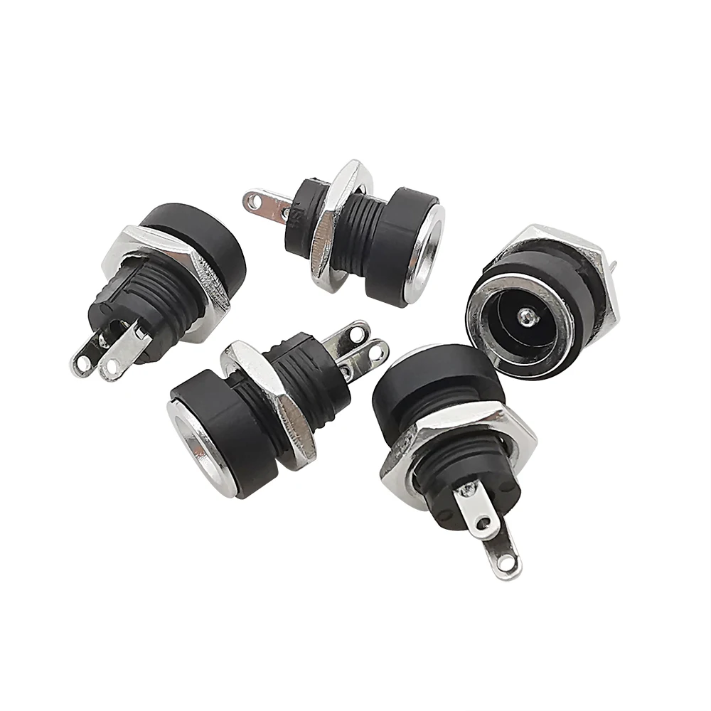 Female DC Power 2.1mm Connector for Box – Plastic (DC-022B)