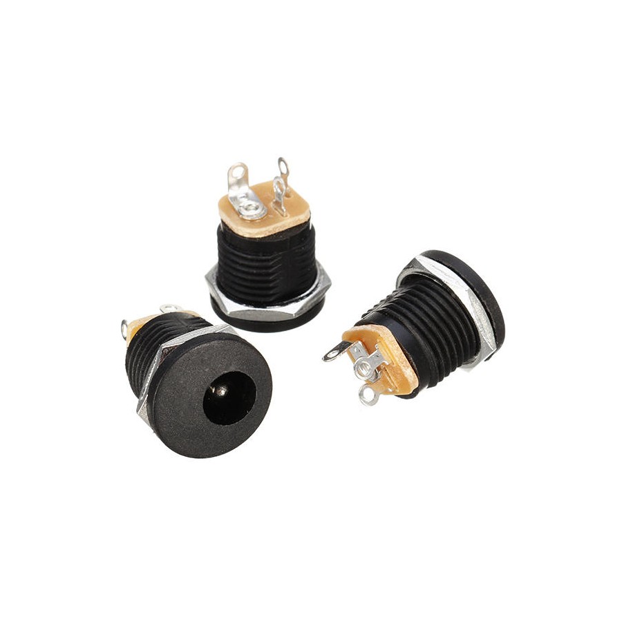 Female DC Power 2.1mm Connector for Box – Plastic (DC-022)