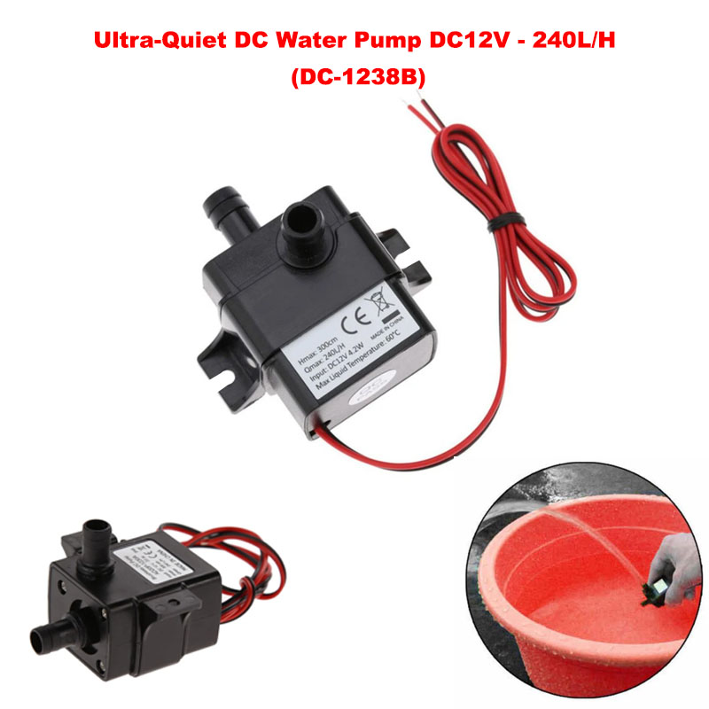 Ultra-Quiet DC Water Pump DC12V - 240L/H (DC-1238B)