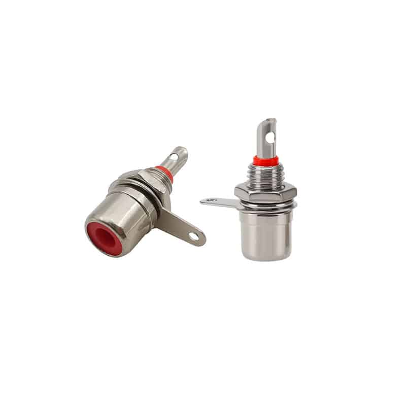RCA Female Jack Socket Audio Video AV Connector (Red)