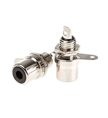RCA Female Jack Socket Audio Video AV Connector (Black)