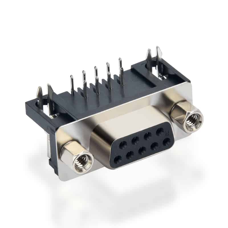 D-Sub 9Pin Connector FeMale Right Angle (DB9) Solder Type