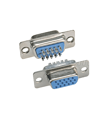 D-Sub 15Pin - 3 Raw VGA Connector FeMale (DB15) Solder Type