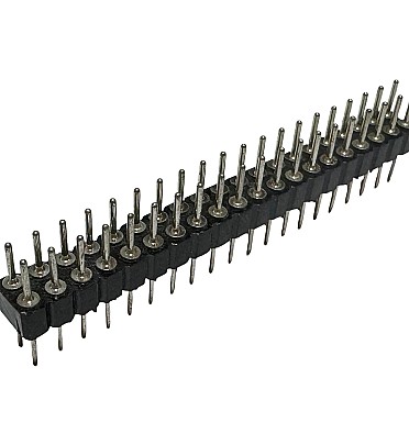 Round Male Pin Header Two Rows Straight (2x20pin - 2.54mm)
