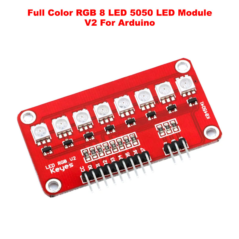RGB LED lighting module - 5 x 5050 LEDs - Light color can be controlled via Arduino