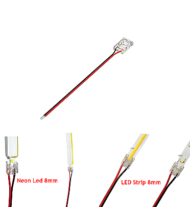 Neon LED Strip Light Connector With Wire
