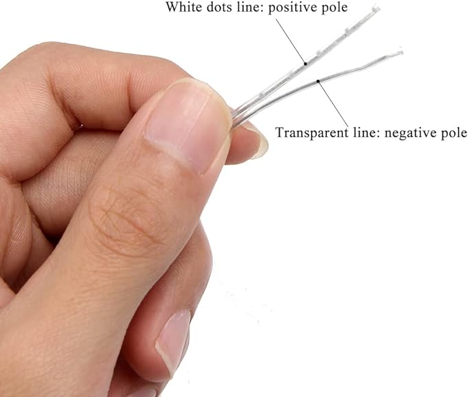Electrical Transparent Flexible Cable Wire (2x0.2mm) - 1Meter For Neon Led