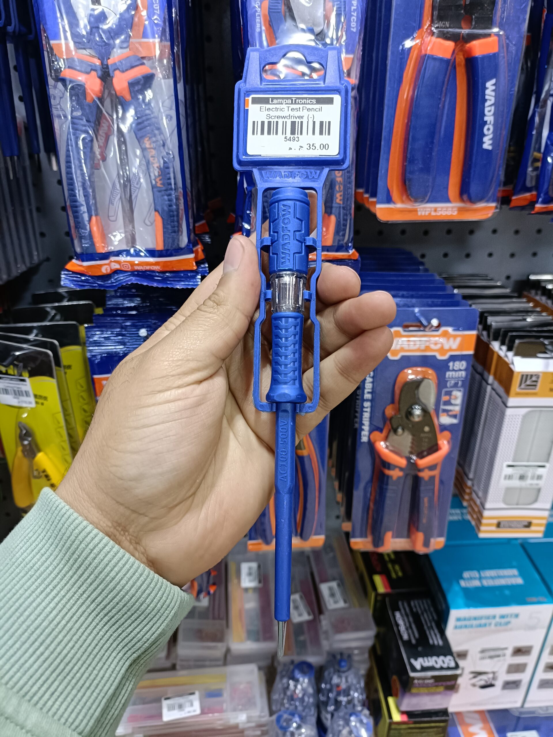 Electric Test Pencil Screwdriver (-) (4x190mm) WADFOW - WTP2902