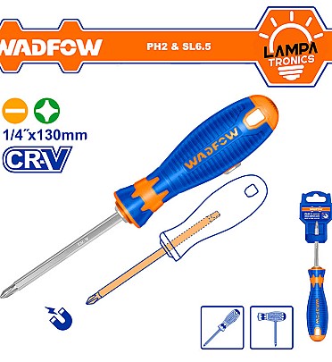 Screwdriver (+ & -) (PH2 & SL6.5) Soft Hand WADFOW - WSS45M3