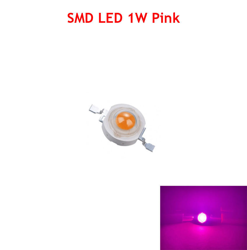 Led SMD 1W Pink - 2Pin