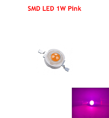 Led SMD 1W Pink - 2Pin