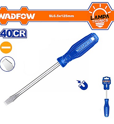 Screwdriver (-) (SL6.5x125mm) Plastic Hand WADFOW - WSD3265