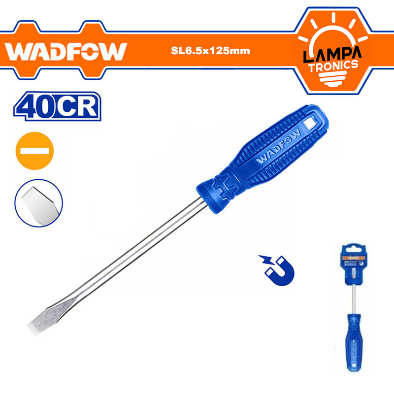 Screwdriver (-) (SL6.5x125mm) Plastic Hand WADFOW - WSD3265