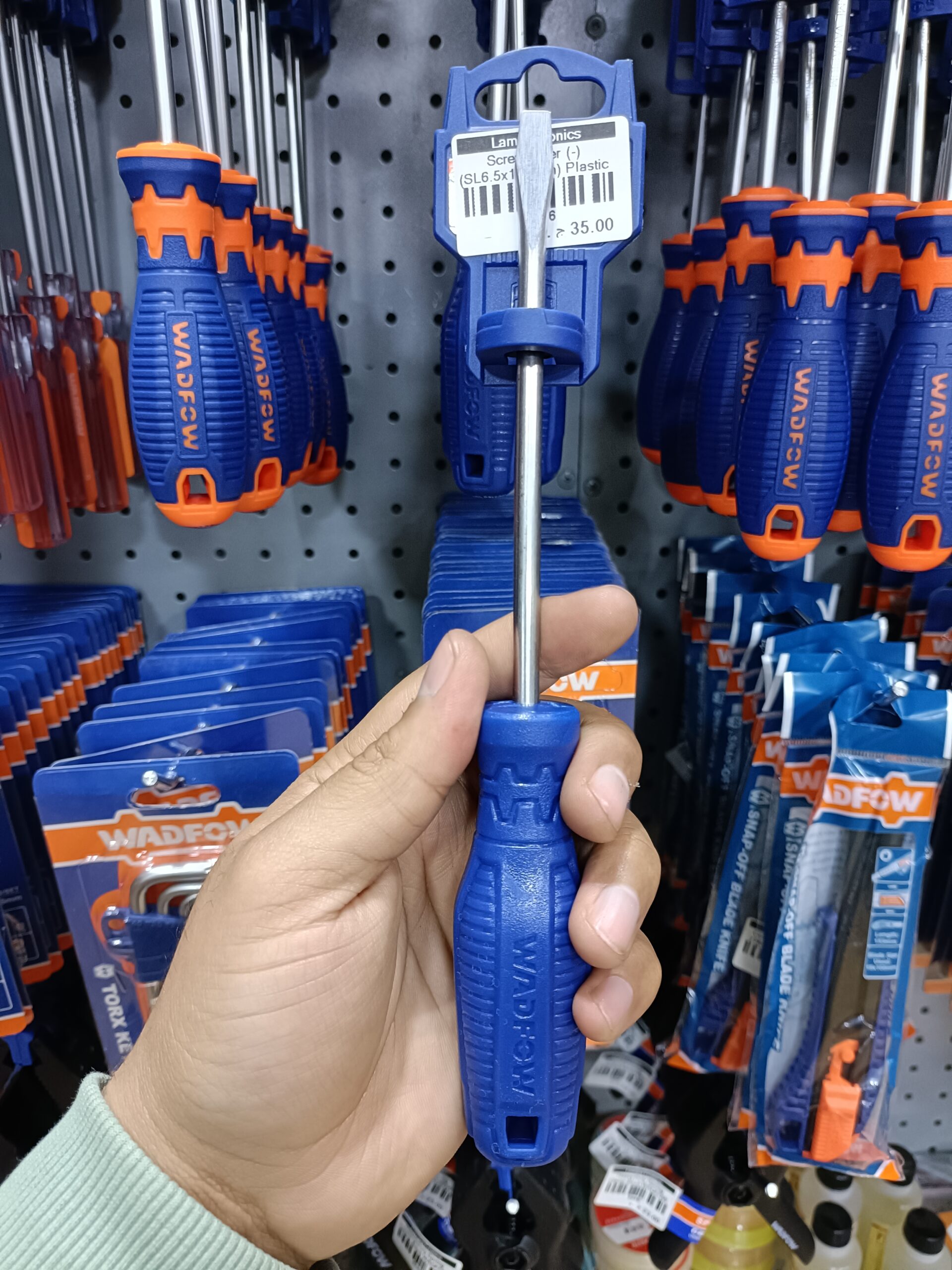 Screwdriver (-) (SL6.5x125mm) Plastic Hand WADFOW - WSD3265