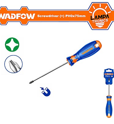 Screwdriver (+) (PH0x75mm) Soft Hand WADFOW - WSD2203