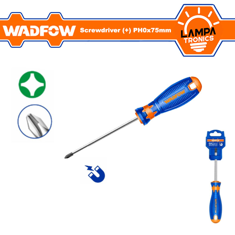 Screwdriver (+) (PH0x75mm) Soft Hand WADFOW - WSD2203