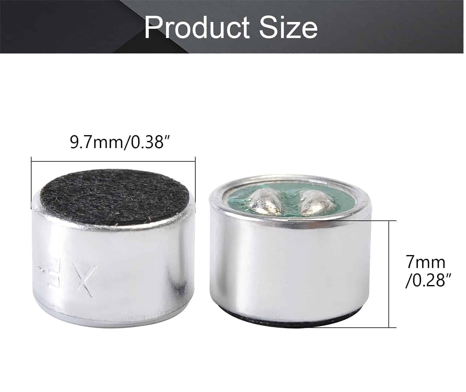 Condenser Microphone Mic Element 9X7mm (50~60DB)