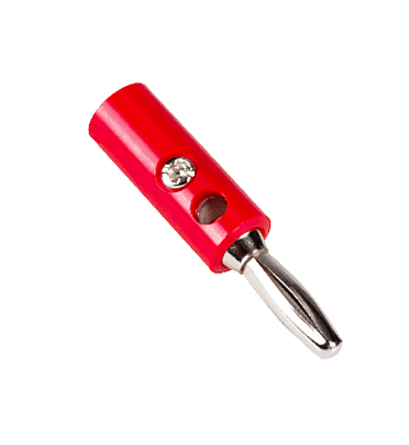 Banana Plug 4mm - Male - Red Color