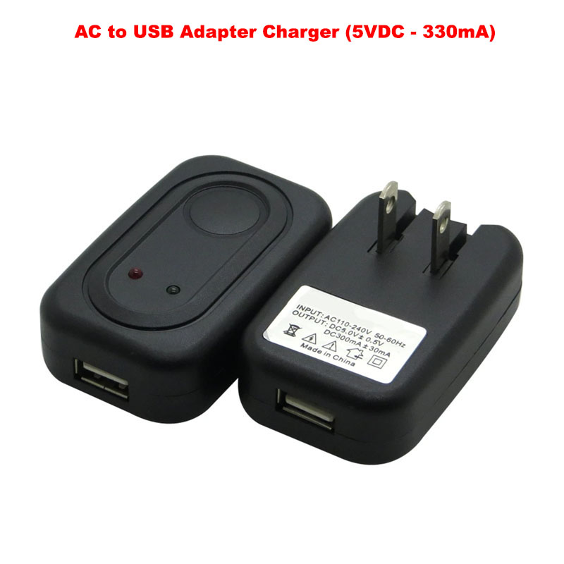 AC to USB Adapter Charger (5VDC - 330mA)