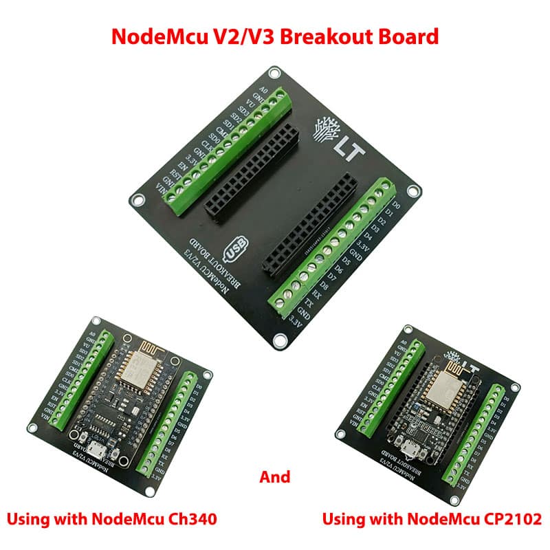 NodeMcu V2/V3 Shield IO Expansion Breakout Board