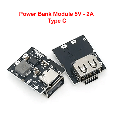 Power Bank Module Type-C USB (5V-2A) Step Up Boost Converter with USB Charger