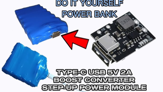 Power Bank Module Type-C USB (5V-2A) Step Up Boost Converter with USB Charger