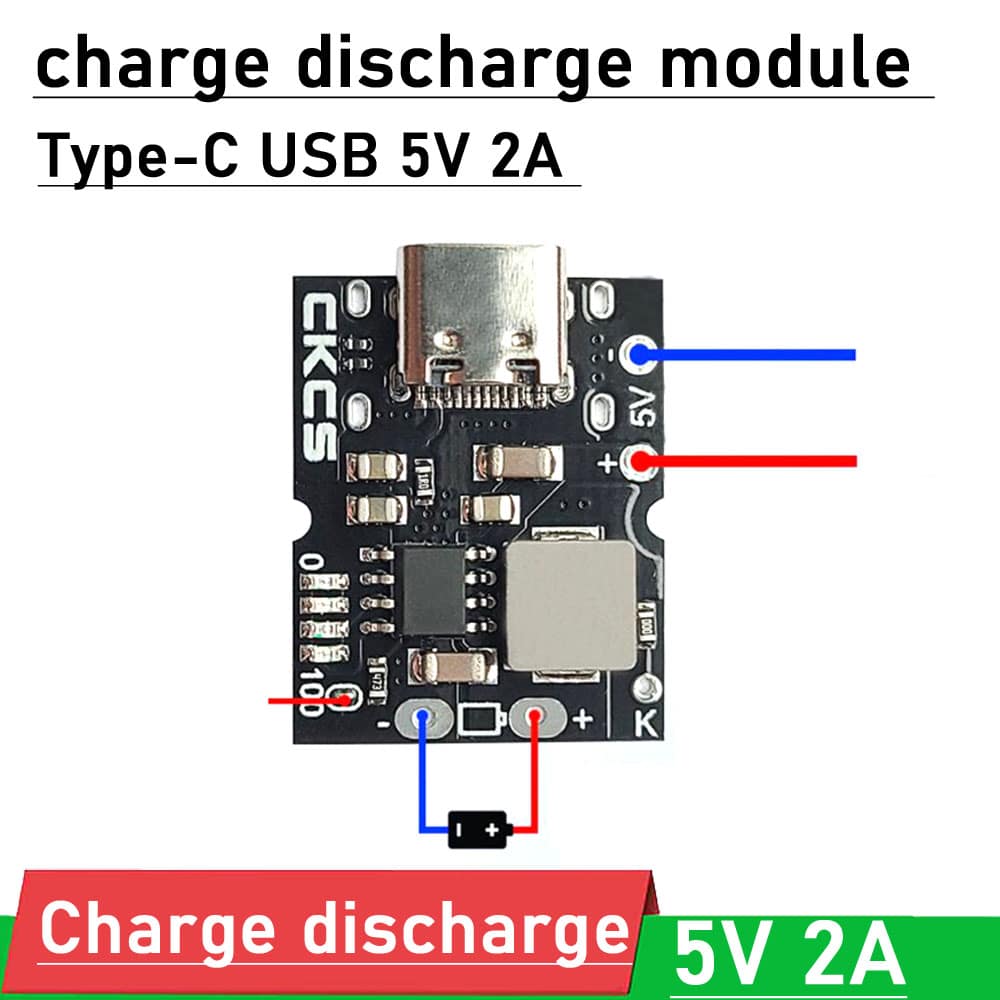 Power Bank Module Type-C USB (5V-2A) Step Up Boost Converter with USB Charger