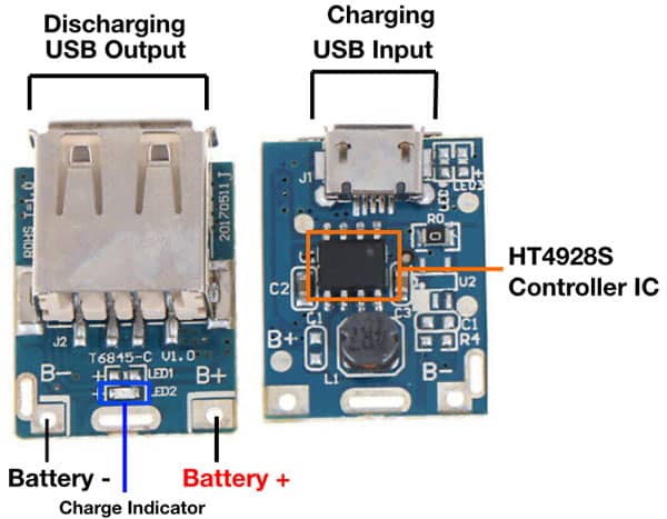 Step Up Power Module 5V For Lithium Battery Charging Protection Board USB For DIY Power Bank