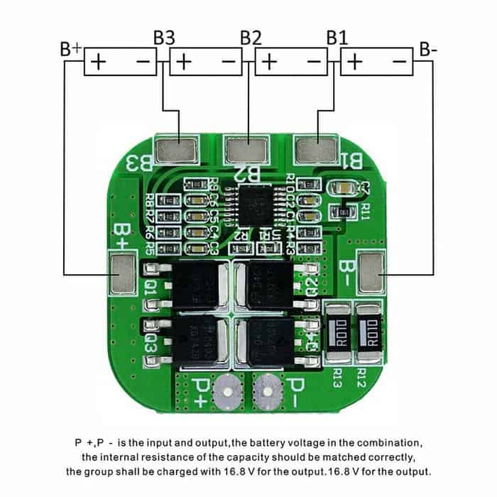 BMS 4S (16.8V - 20A ) Lithium Battery Protection Module