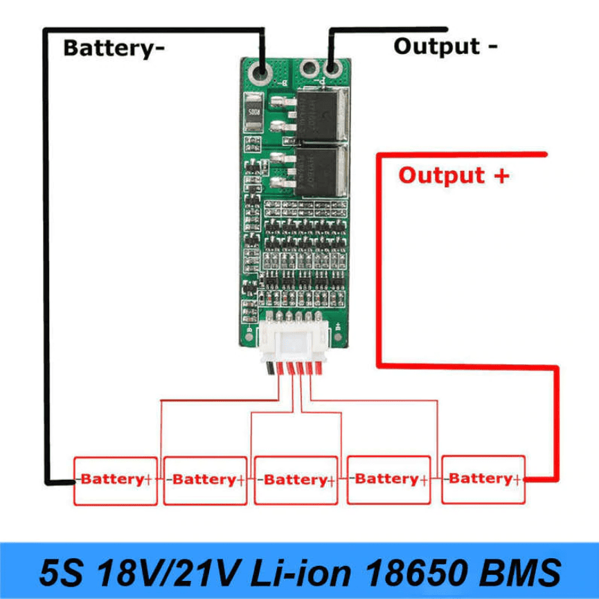BMS 5S (21V - 15A) Lithium Battery Protection Board