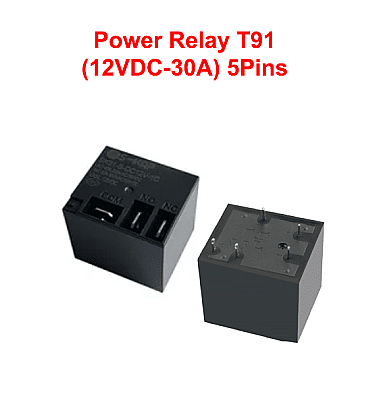 Power Relay T91 (12VDC-30A) 5Pins