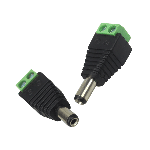 Screw Terminal Block To Male DC Power Adapter – 2.1mm Plug