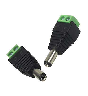 Screw Terminal Block To Male DC Power Adapter – 2.1mm Plug