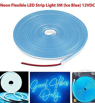 Neon Flexible LED Strip Light 5M (Ice Blue) 12VDC