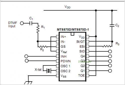 MT8870DE (DTMF receiver )