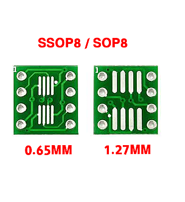 SMD Adapter PCB Board  SSOP/SOP TO DIP (SSop8 - 0.65mm)-(SOP8-1.27MM)