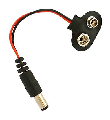 Battery Clip 9V Snap Connector with Power Plug