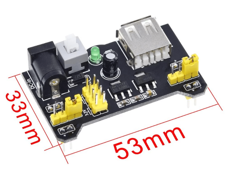 Breadboard Power Supply Module 3.3V 5V For MB102