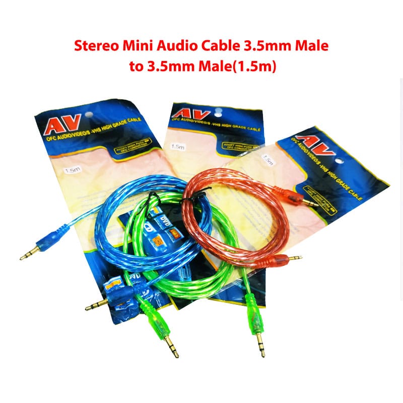 Stereo Mini Audio Cable 3.5mm Male to 3.5mm Male(1.5m)