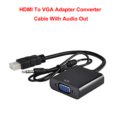 HDMI To VGA Adapter Converter Cable With Audio Out