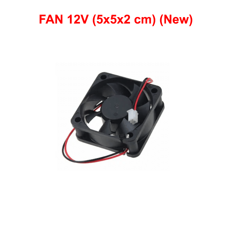 FAN 12V (5x5x2 cm)  With Jst 2pin (New)