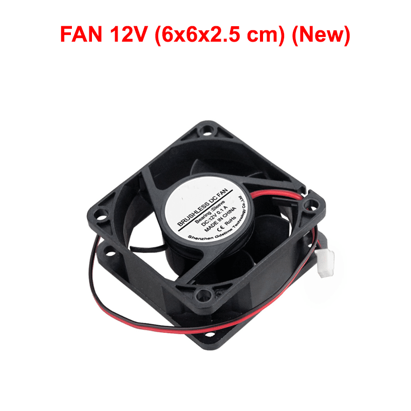 FAN 12V (6x6x2.5 cm) With Jst 2pin (New)